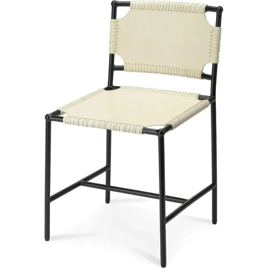 Asher Tan Full Grain Leather Dining Chair - LOOMLAN - Jamie Young - Dining Chairs