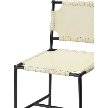 Asher Tan Full Grain Leather Dining Chair - LOOMLAN - Jamie Young - Dining Chairs