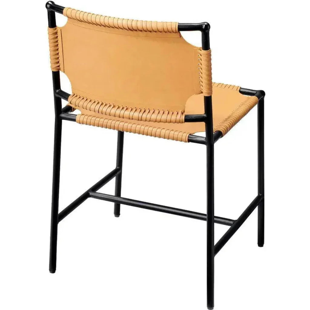 Asher Tan Full Grain Leather Dining Chair - LOOMLAN - Jamie Young - Dining Chairs