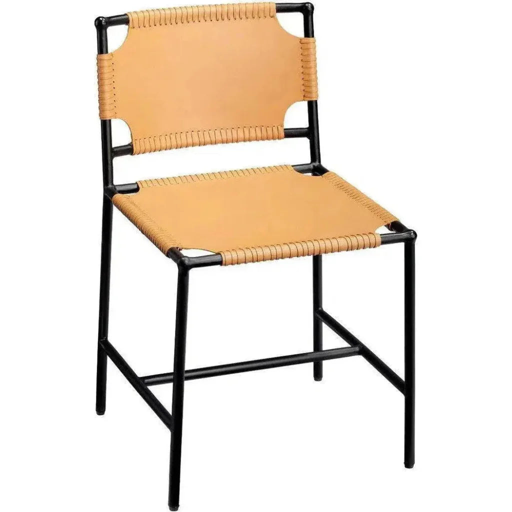 Asher Tan Full Grain Leather Dining Chair - LOOMLAN - Jamie Young - Dining Chairs