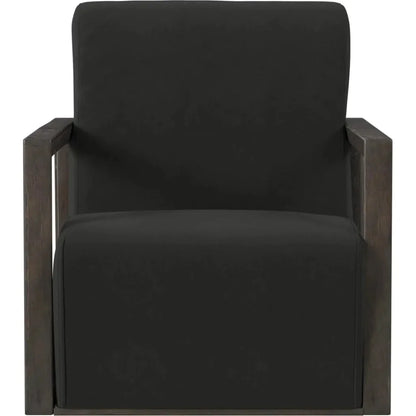 Asher Wood Black Accent Arm Chair - LOOMLAN - Bassett Mirror - Club Chairs