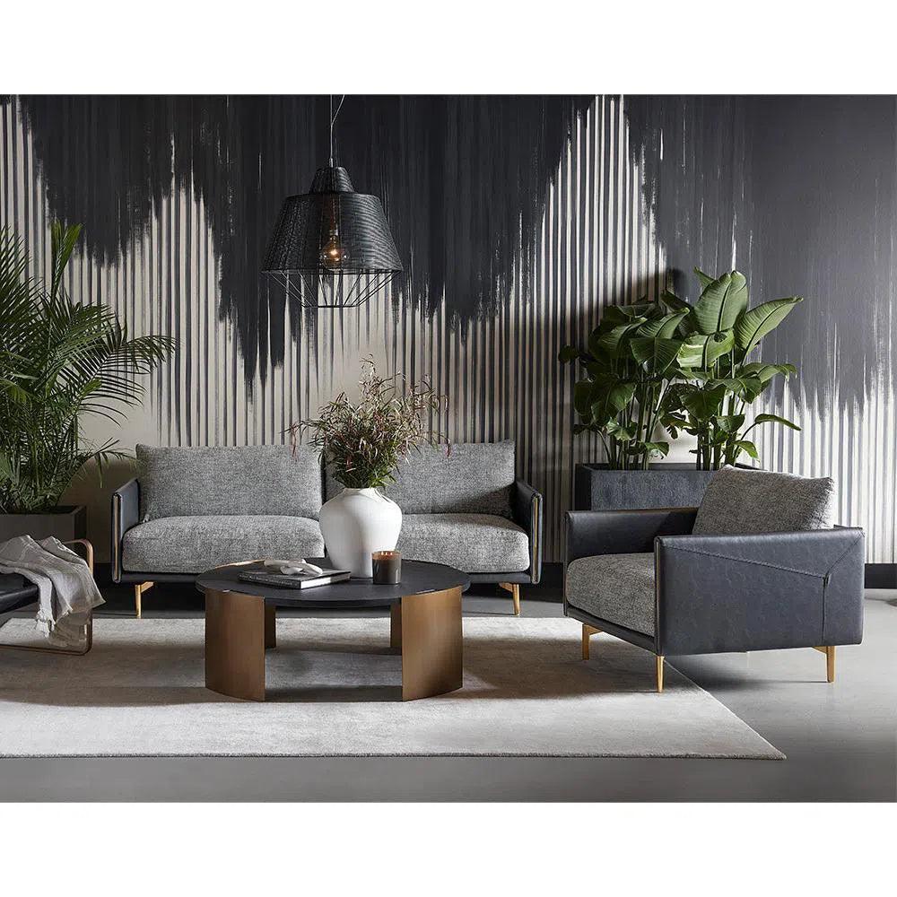 Ashi Armchair - Modern With Zebra & Brass - LOOMLAN - SUNPAN - Accent Chairs