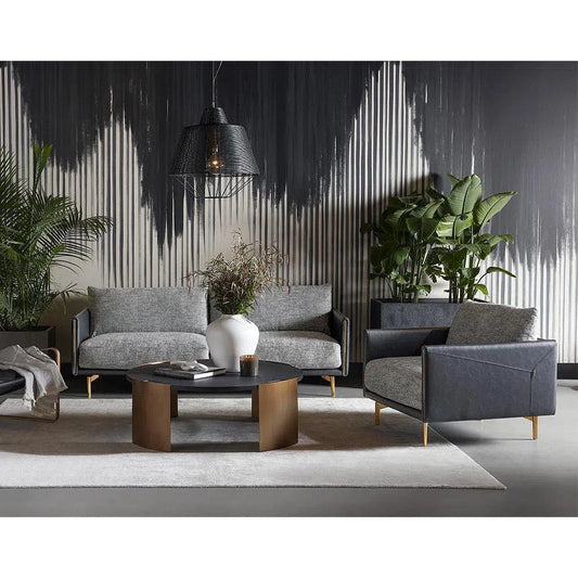 Ashi Armchair - Modern With Zebra & Brass - LOOMLAN - SUNPAN - Accent Chairs