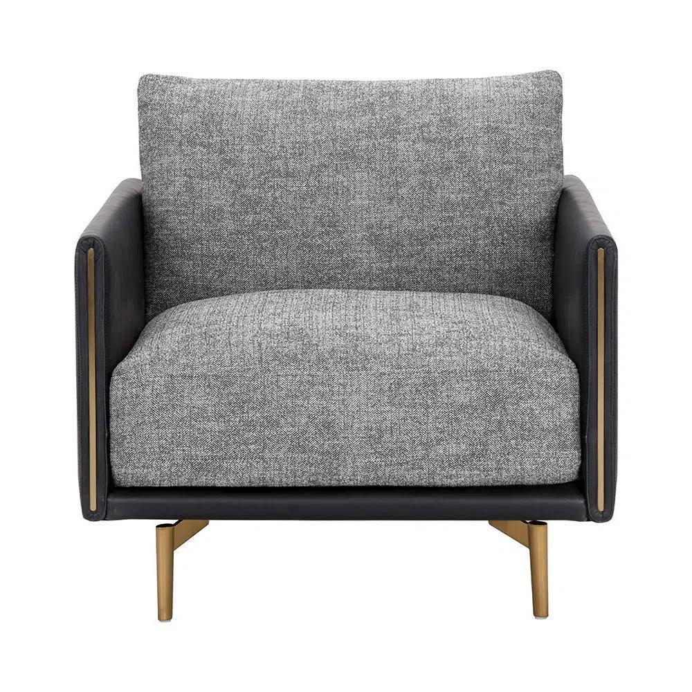 Ashi Armchair - Modern With Zebra & Brass - LOOMLAN - SUNPAN - Accent Chairs