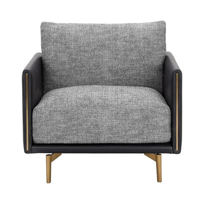 Ashi Armchair - Modern With Zebra & Brass - LOOMLAN - SUNPAN - Accent Chairs