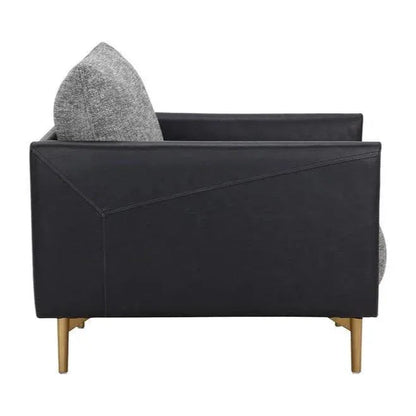 Ashi Armchair - Modern With Zebra & Brass - LOOMLAN - SUNPAN - Accent Chairs