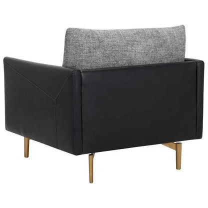 Ashi Armchair - Modern With Zebra & Brass - LOOMLAN - SUNPAN - Accent Chairs