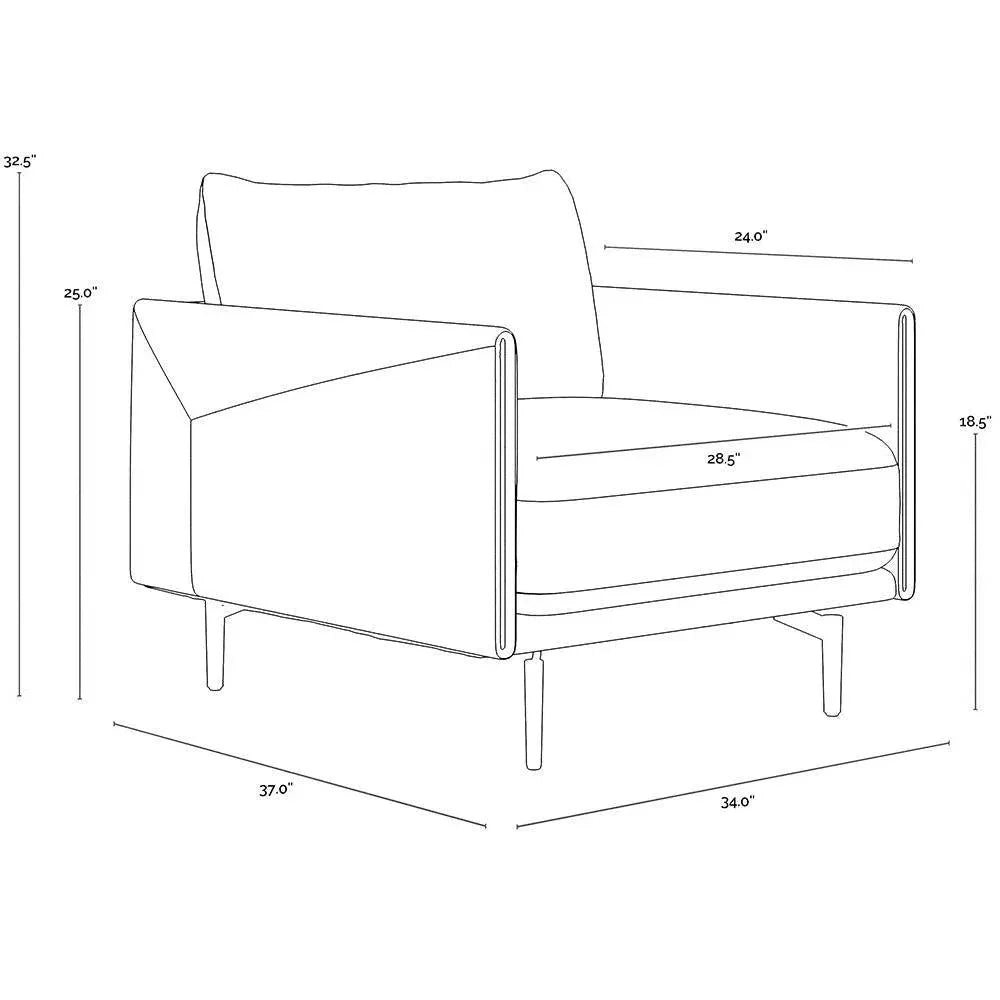 Ashi Armchair - Modern With Zebra & Brass - LOOMLAN - SUNPAN - Accent Chairs