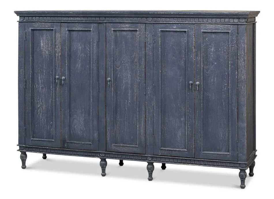 Ashlyn Five Door Wood Sideboard - LOOMLAN - Sarreid - Sideboards