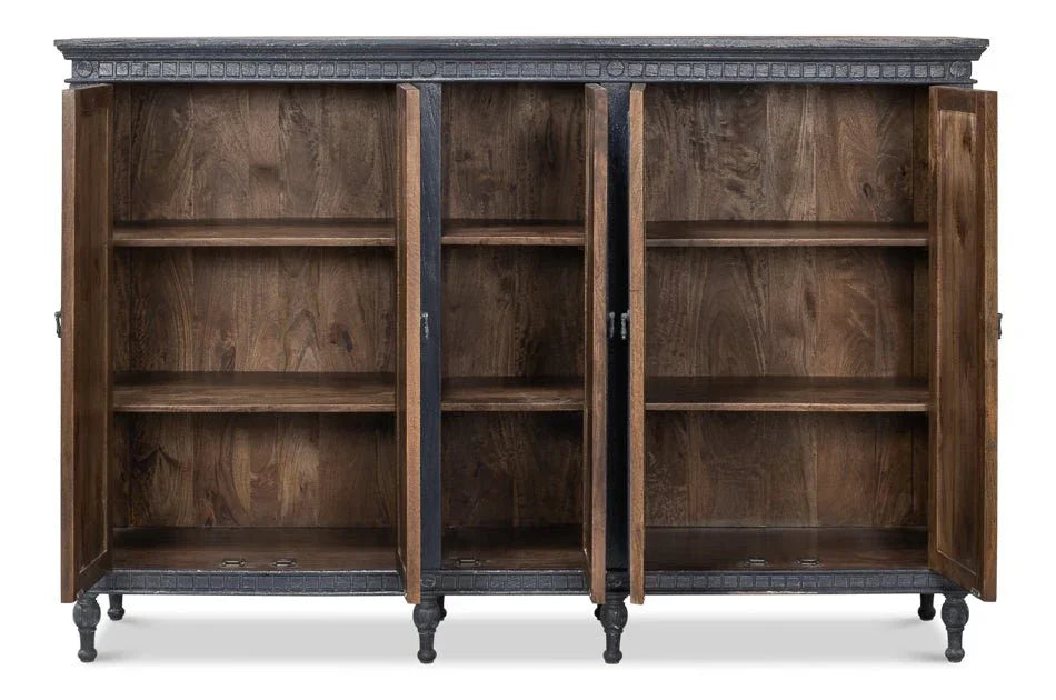 Ashlyn Five Door Wood Sideboard - LOOMLAN - Sarreid - Sideboards
