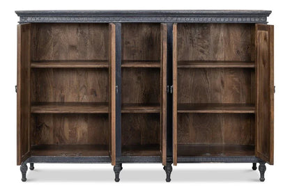Ashlyn Five Door Wood Sideboard - LOOMLAN - Sarreid - Sideboards