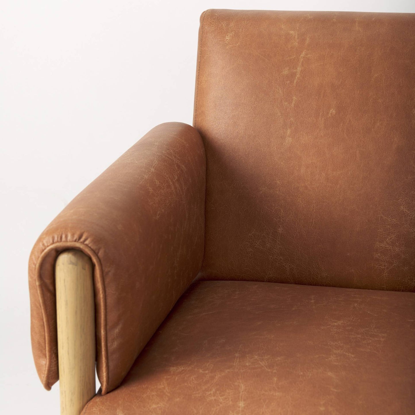 Ashton Brown Leather Accent Chair