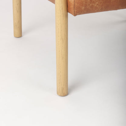 Ashton Brown Leather Accent Chair