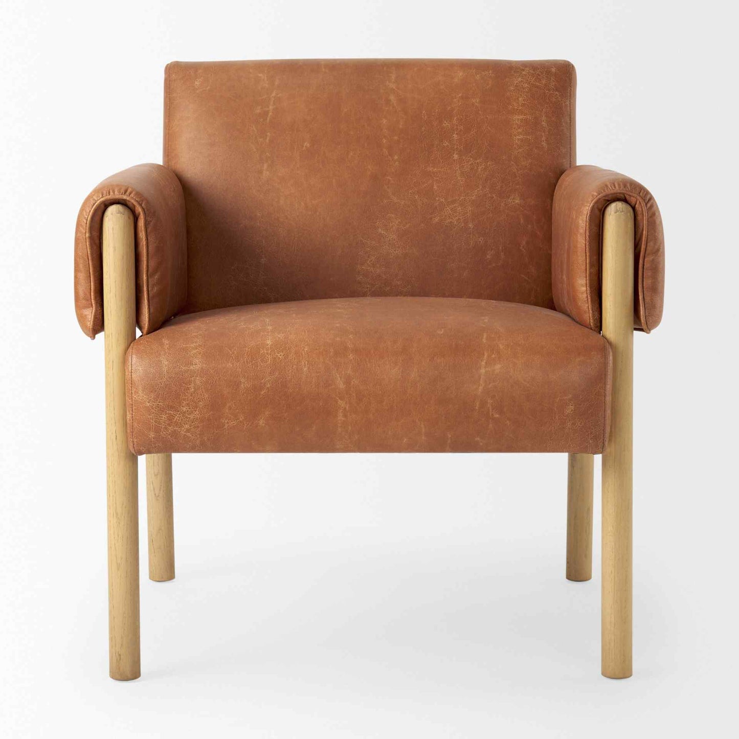 Ashton Brown Leather Accent Chair