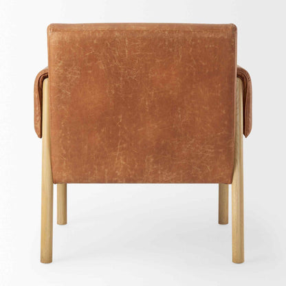 Ashton Brown Leather Accent Chair