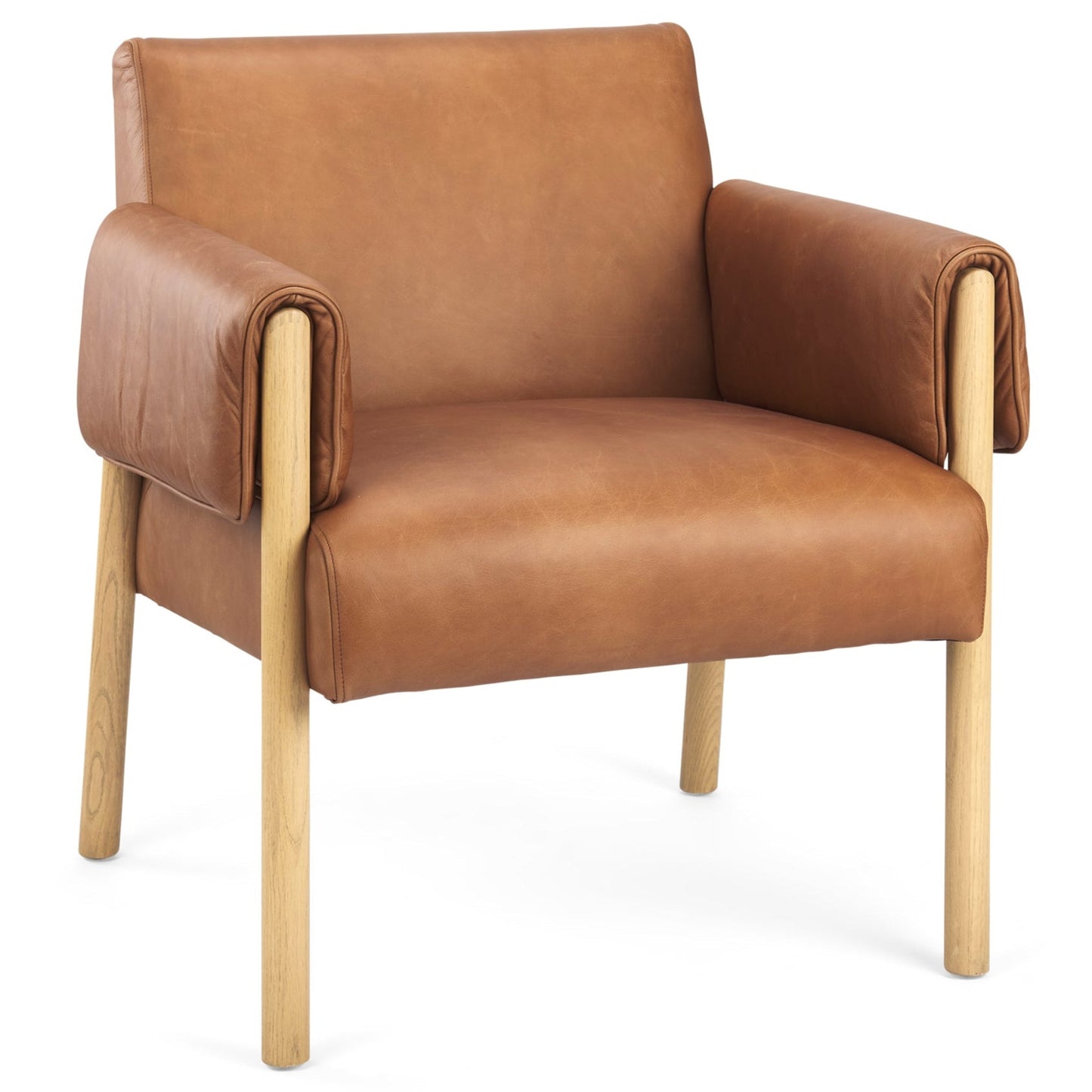 Ashton Brown Leather Accent Chair