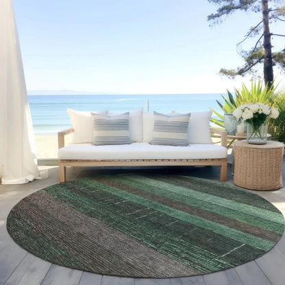 Ashuryn Green Washable Indoor - Outdoor Rug - LOOMLAN - LOOMLAN Rugs - Outdoor Rugs