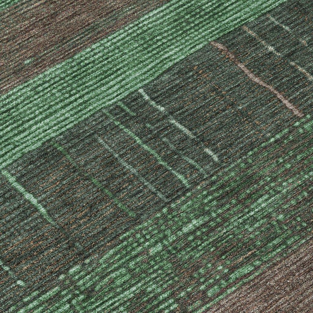 Ashuryn Green Washable Indoor - Outdoor Rug - LOOMLAN - LOOMLAN Rugs - Outdoor Rugs