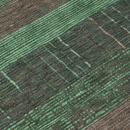 Ashuryn Green Washable Indoor - Outdoor Rug - LOOMLAN - LOOMLAN Rugs - Outdoor Rugs