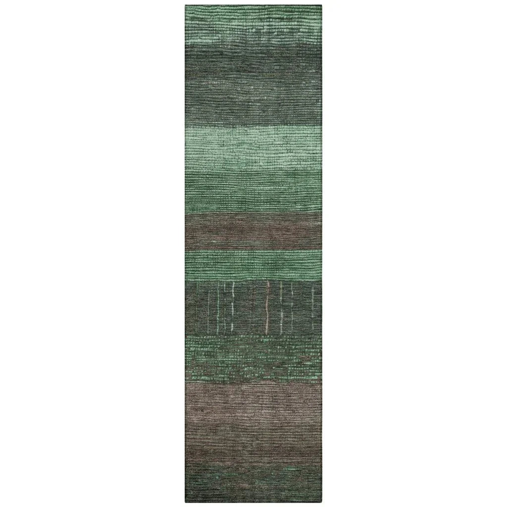 Ashuryn Green Washable Indoor - Outdoor Rug - LOOMLAN - LOOMLAN Rugs - Outdoor Rugs
