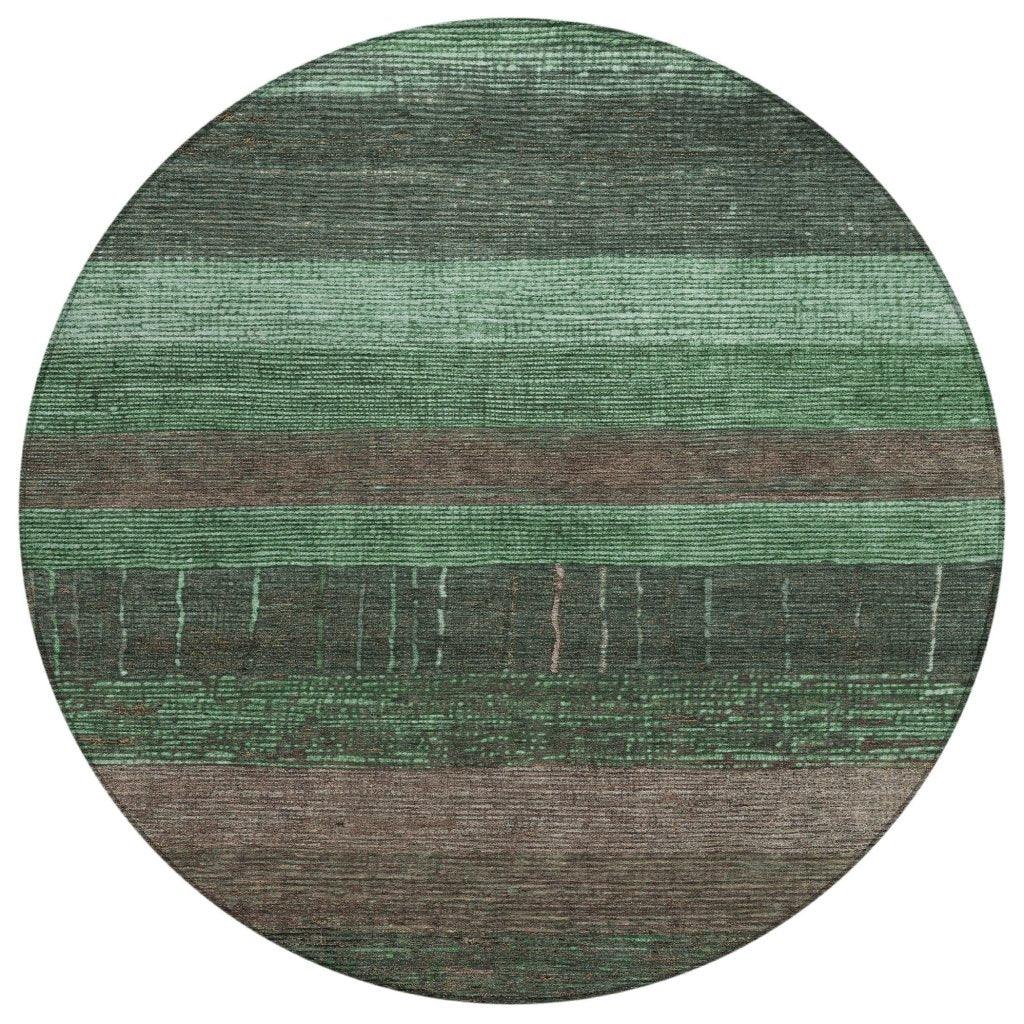 Ashuryn Green Washable Indoor - Outdoor Rug - LOOMLAN - LOOMLAN Rugs - Outdoor Rugs
