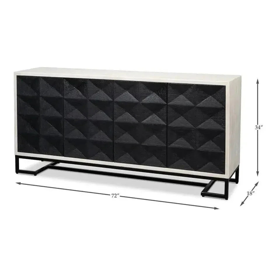 Asiger Four Door Credenza for Dining Room - LOOMLAN - Sarreid - Sideboards