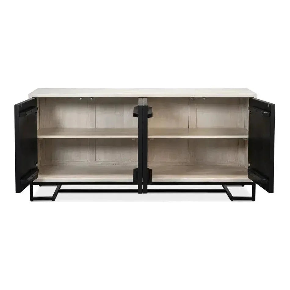 Asiger Four Door Credenza for Dining Room - LOOMLAN - Sarreid - Sideboards