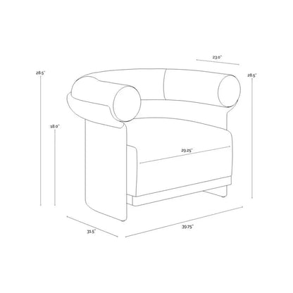 Asos Lounge Chair Louis Cream - Outdoor-Outdoor Lounge Chairs-SUNPAN-LOOMLAN
