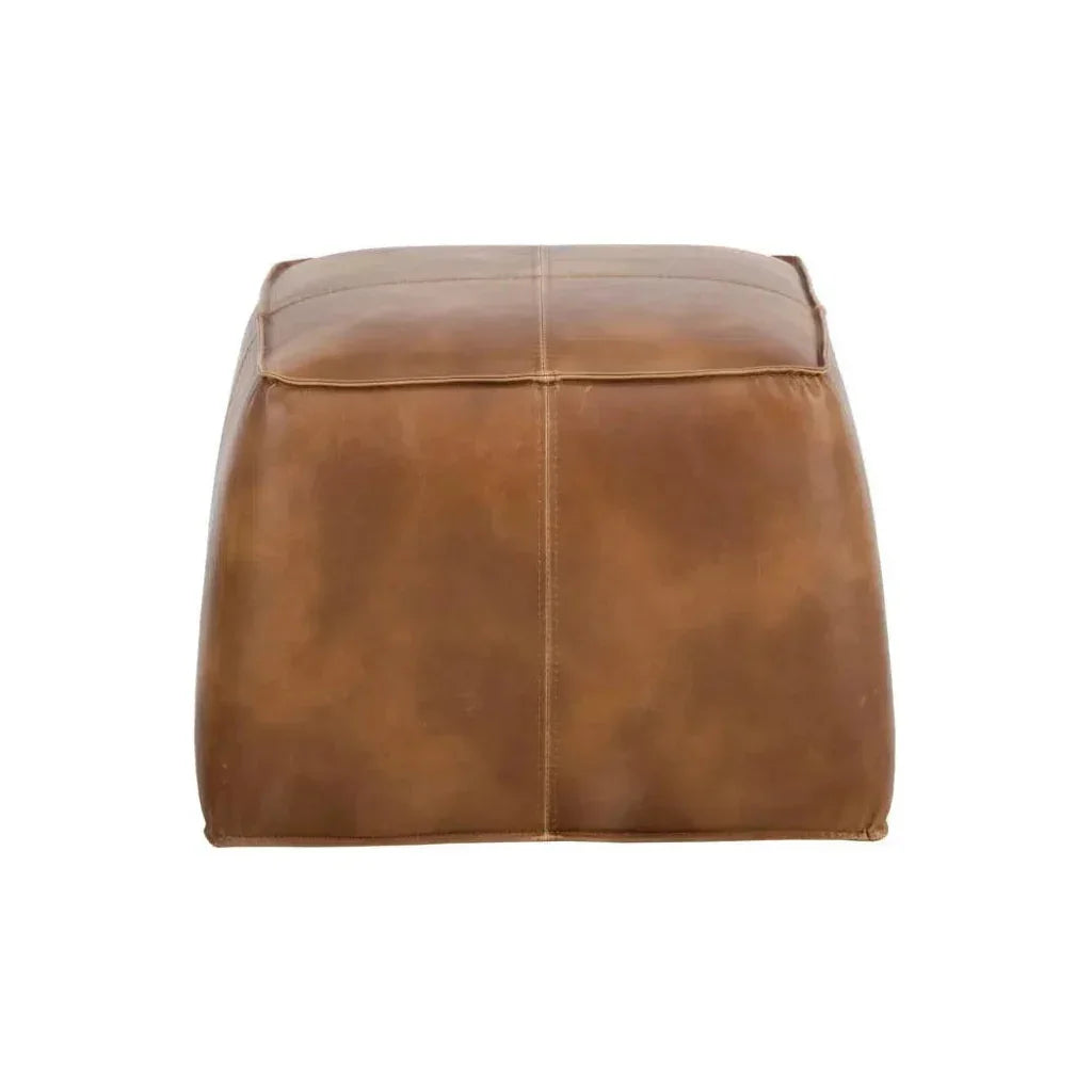 Aspen Leather Square Ottoman - LOOMLAN - SUNPAN - Ottomans