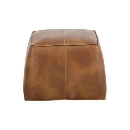 Aspen Leather Square Ottoman - LOOMLAN - SUNPAN - Ottomans