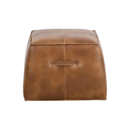 Aspen Leather Square Ottoman - LOOMLAN - SUNPAN - Ottomans