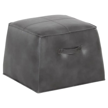 Aspen Leather Square Ottoman - LOOMLAN - SUNPAN - Ottomans