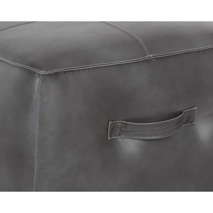 Aspen Leather Square Ottoman - LOOMLAN - SUNPAN - Ottomans