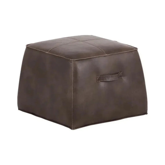 Aspen Leather Square Ottoman - LOOMLAN - SUNPAN - Ottomans