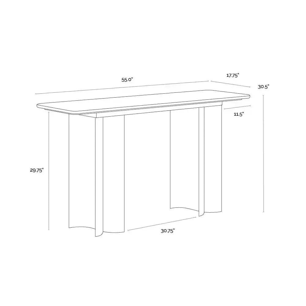 Astara Marble Top Sofa Table - LOOMLAN - SUNPAN - Console Tables