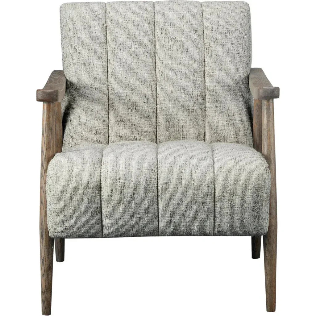 Aster Solid Oak Beige Arm Accent Chair - LOOMLAN - Moe's Home - Accent Chairs