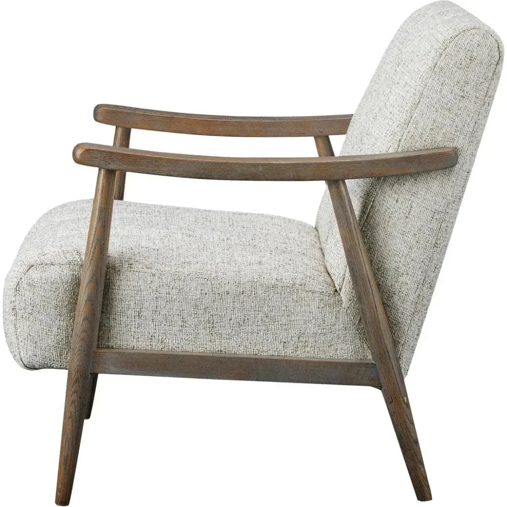Aster Solid Oak Beige Arm Accent Chair - LOOMLAN - Moe's Home - Accent Chairs
