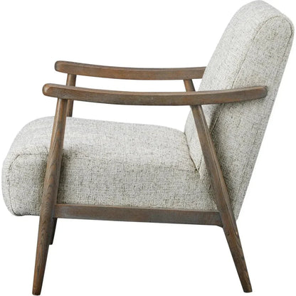 Aster Solid Oak Beige Arm Accent Chair - LOOMLAN - Moe's Home - Accent Chairs