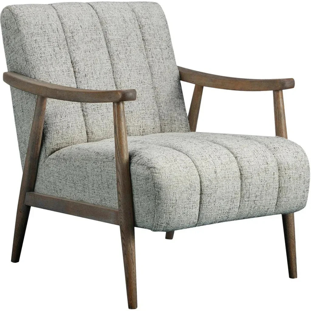 Aster Solid Oak Beige Arm Accent Chair - LOOMLAN - Moe's Home - Accent Chairs