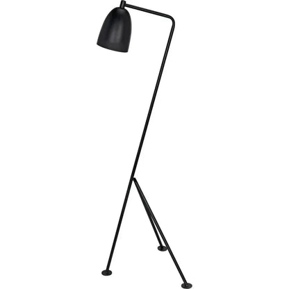 Asti Black Steel Floor Lamp-Floor Lamps-Noir-LOOMLAN