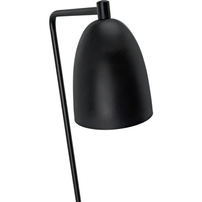 Asti Black Steel Floor Lamp-Floor Lamps-Noir-LOOMLAN