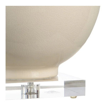 Astor Vase Cream Glazed Ceramic Body Table Lamp - LOOMLAN - Chelsea House - Table Lamps