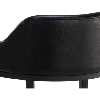 Astra Leather Low Back Counter Stool - LOOMLAN - SUNPAN - Counter Stools