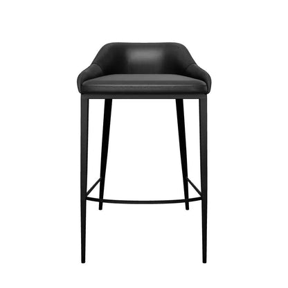 Astra Leather Lowback Barstool - LOOMLAN - SUNPAN - Bar Stools