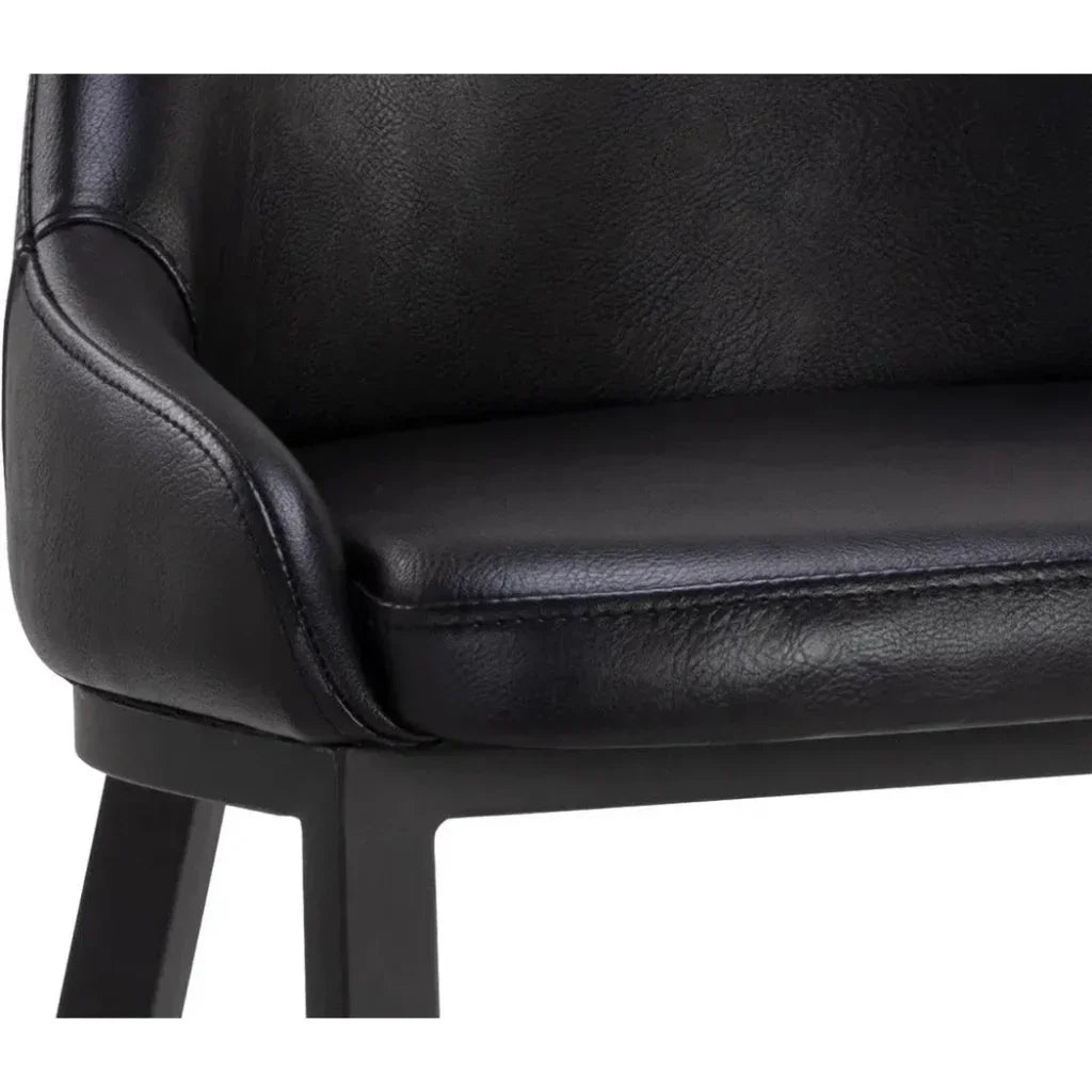 Astra Leather Lowback Barstool - LOOMLAN - SUNPAN - Bar Stools