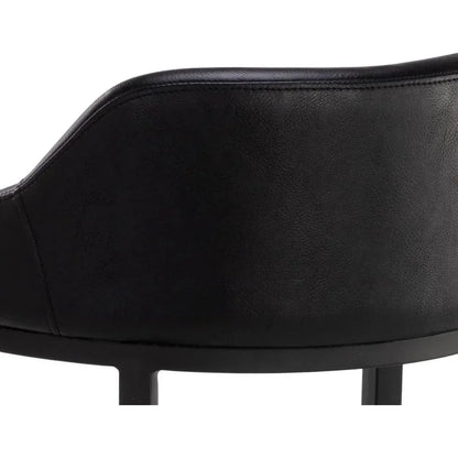 Astra Leather Lowback Barstool - LOOMLAN - SUNPAN - Bar Stools