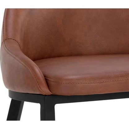 Astra Leather Lowback Barstool - LOOMLAN - SUNPAN - Bar Stools