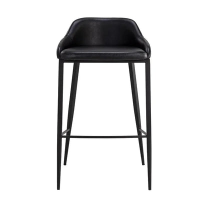 Astra Leather Lowback Barstool - LOOMLAN - SUNPAN - Bar Stools