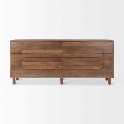 Astrid Six Drawers Wood Sideboard