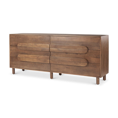 Astrid Six Drawers Wood Sideboard